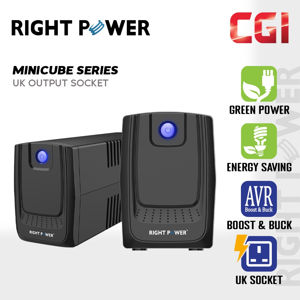 Right Power Minicube 800 800VA Built-In AVR Surge Protection Power Supply PSU