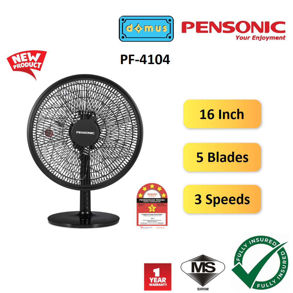 NEW DESIGN Pensonic Table Fan 16 Inch Desk Fan Kipas Meja 16" PF-4104