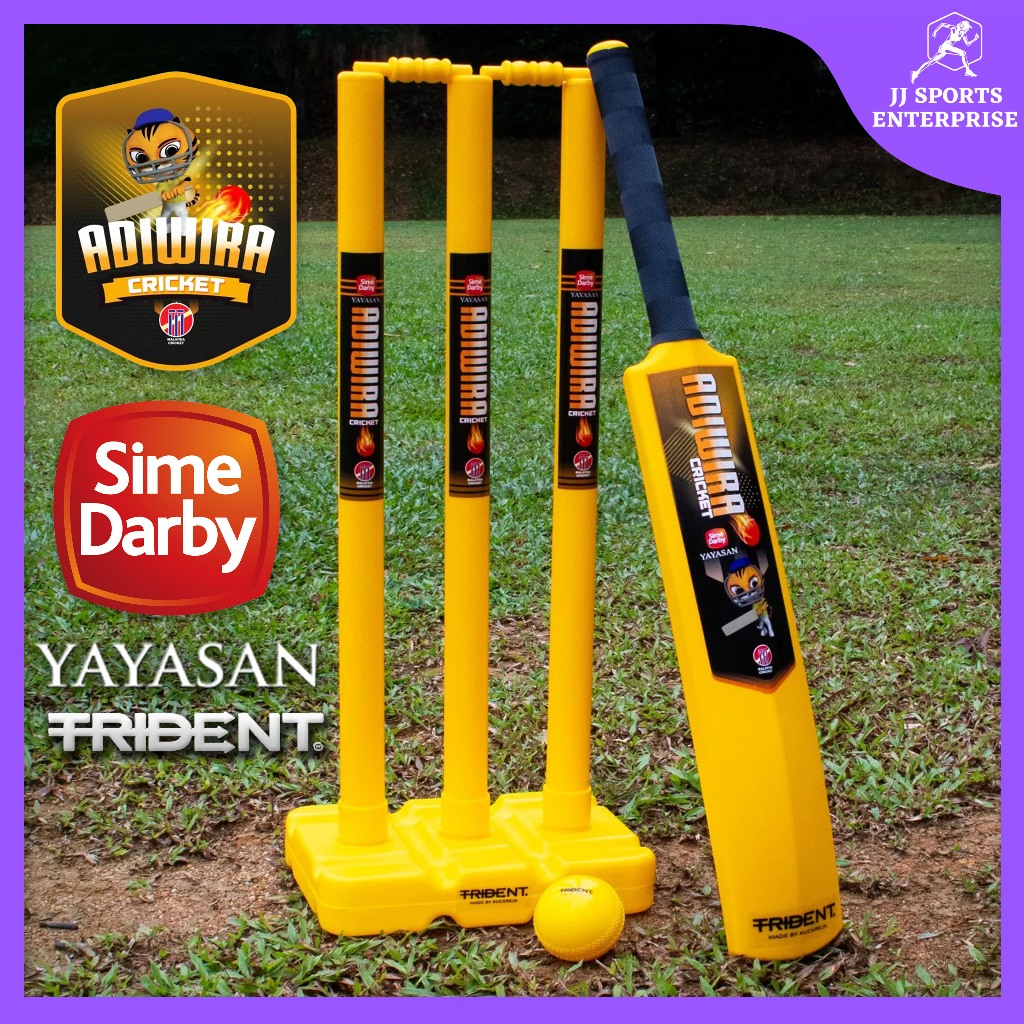 Trident Adiwira Cricket Bat Official Development Set Of Malaysia Cricket Cricket Set Kriket Plastic Cricket Bat