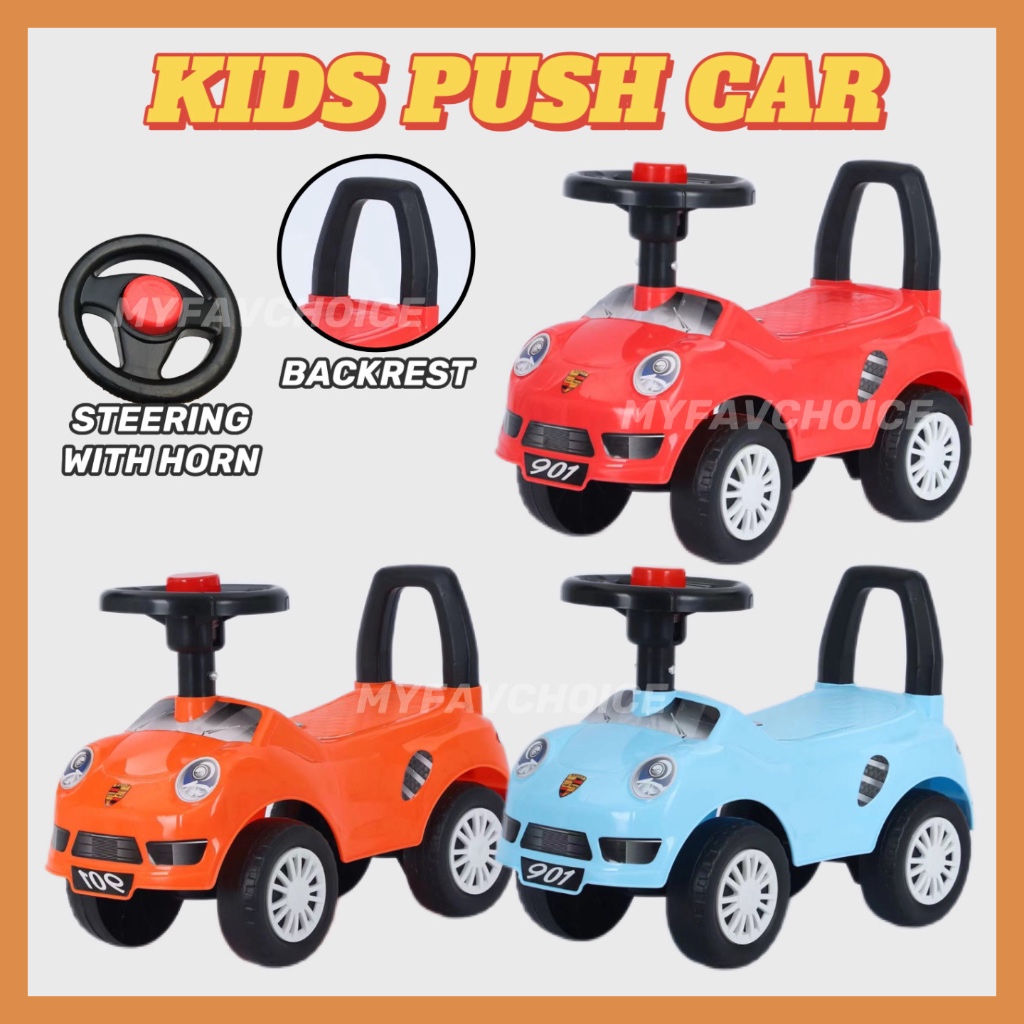 Kid Push Car Baby Car Kereta Mainan Budak Kereta Tolak Budak Kereta Bayi Kids Ride On Car With Horn