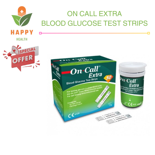 [ Exp 3/2026 ] On Call Extra Blood Glucose Test Strips ( 25's || 50's ) - FOR ON CALL EXTRA METER ONLY