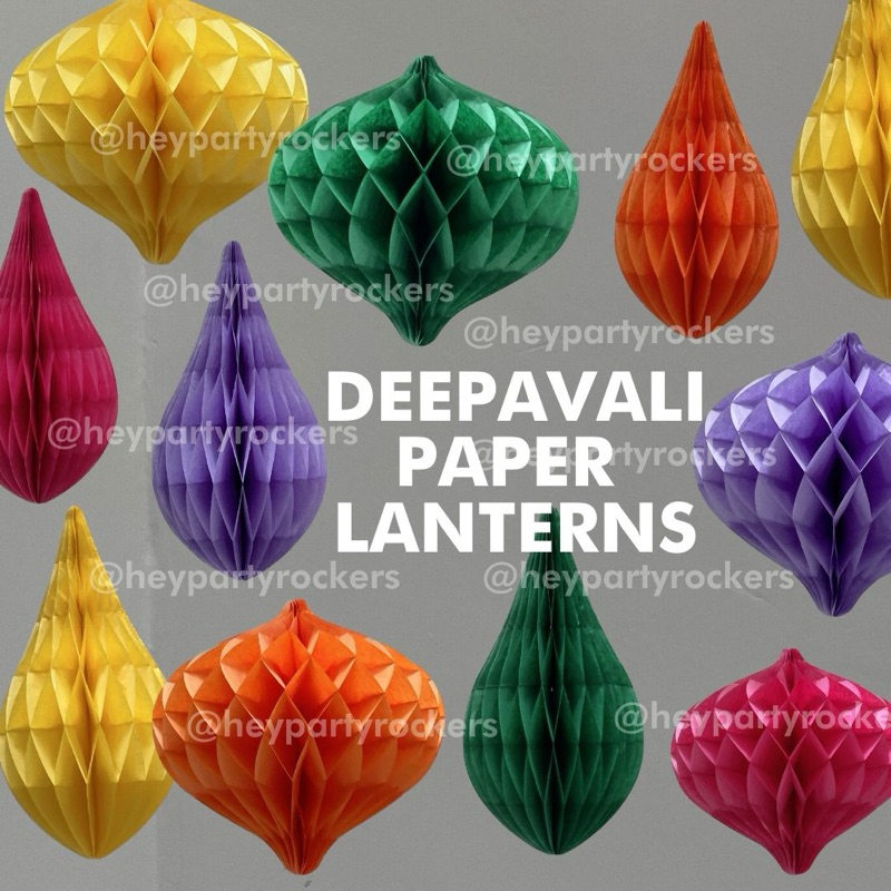 [ READY STOCK] Deepavali Decoration Colours Paper Lantern Decorations for Diwali