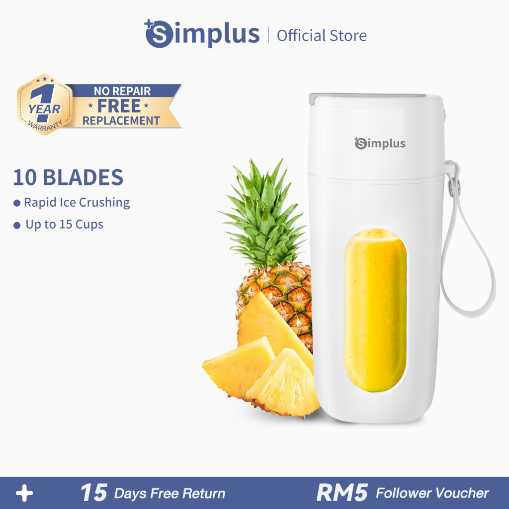 Simplus Juice Cup Portable Multi-functional 400ML Wireless Electric Juicer Ice Crusher Typce-C Charging Pengisar Jus