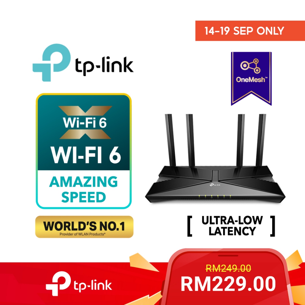 TP-Link Archer AX53 Wifi 6 Router Dual Band Gigabit AX3000 High Power Wireless Router With Homecare AX12/AX23 Onemesh