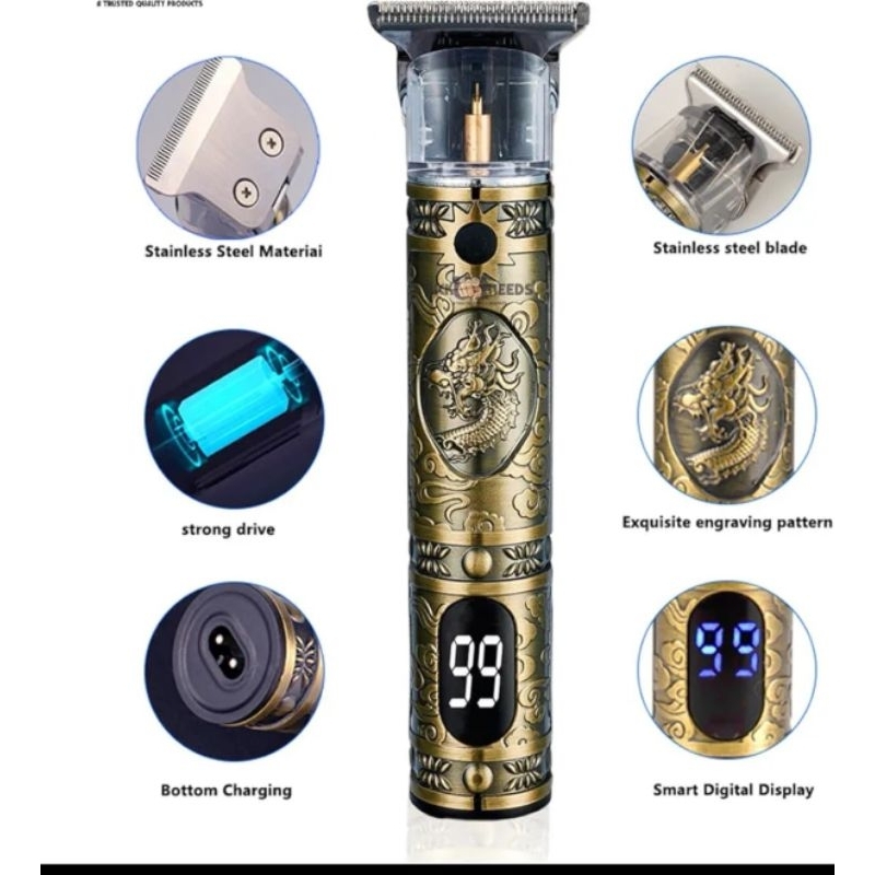 BB Wireless Electric Hair Clipper Hair trimmer Barber Haircut Rechargeable Beard potong rambut misai style T9 胡须减头发