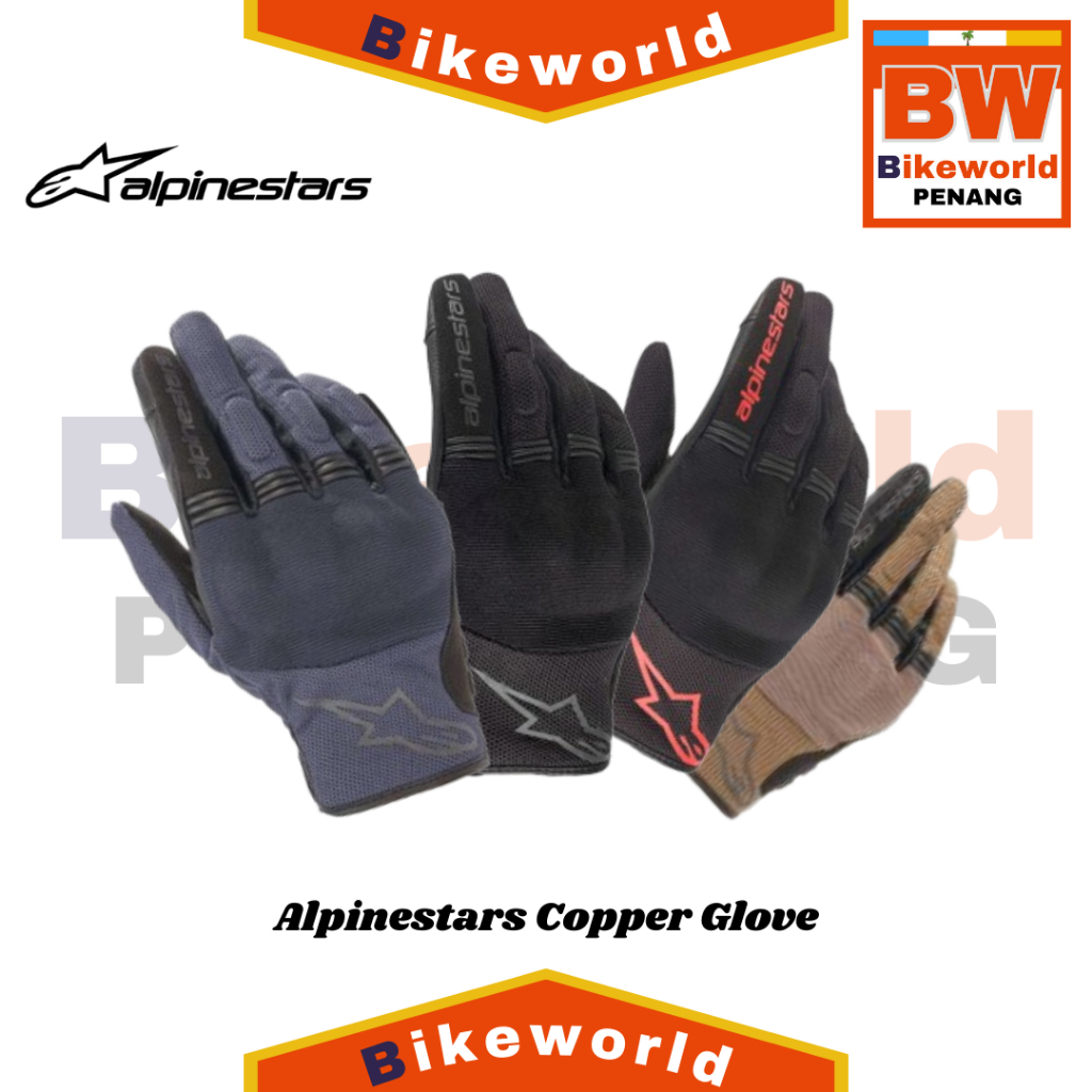 ALPINESTAR COPPER GLOVES -  BEST SELLER [BIKEWORLD PENANG]