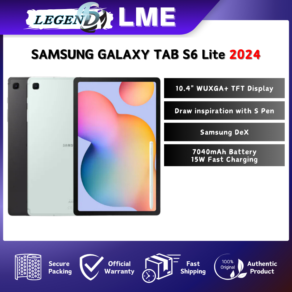 Samsung Galaxy Tab S6 Lite 2024 Edition (4GB RAM+128GB ROM) Original Tablet Samsung Malaysia Warranty