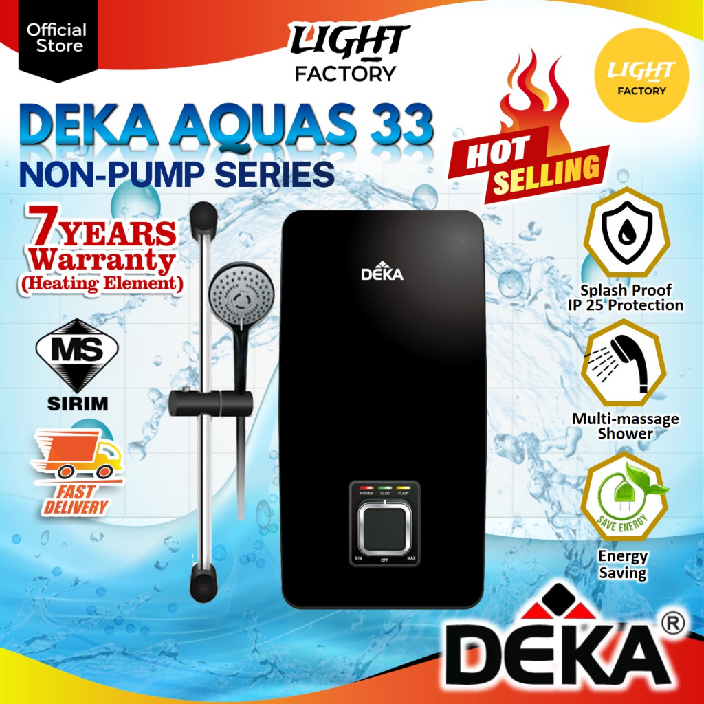 🔥NEW🔥DEKA Aquas 33 | FANZO Glory Non-Pump Water Heater Instant Heat Water Heater Without Pump Pemanas Air 热水器