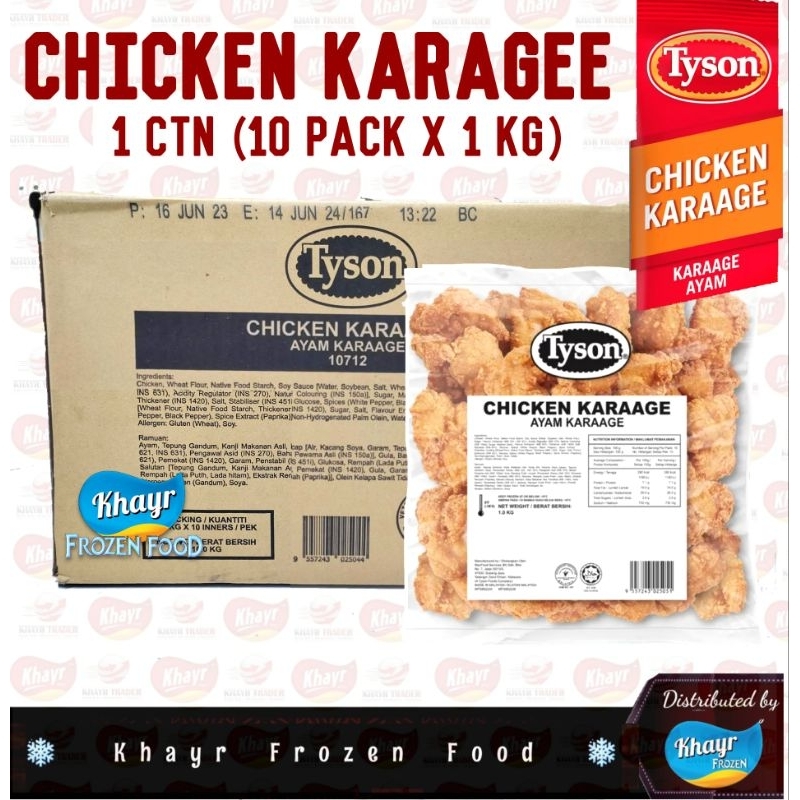 [Khayr Frozen] Tyson Chicken Karagee 1 ctn Review by Khairulameng distribute by Muslim Supplier |Viral Halal Frozen Food