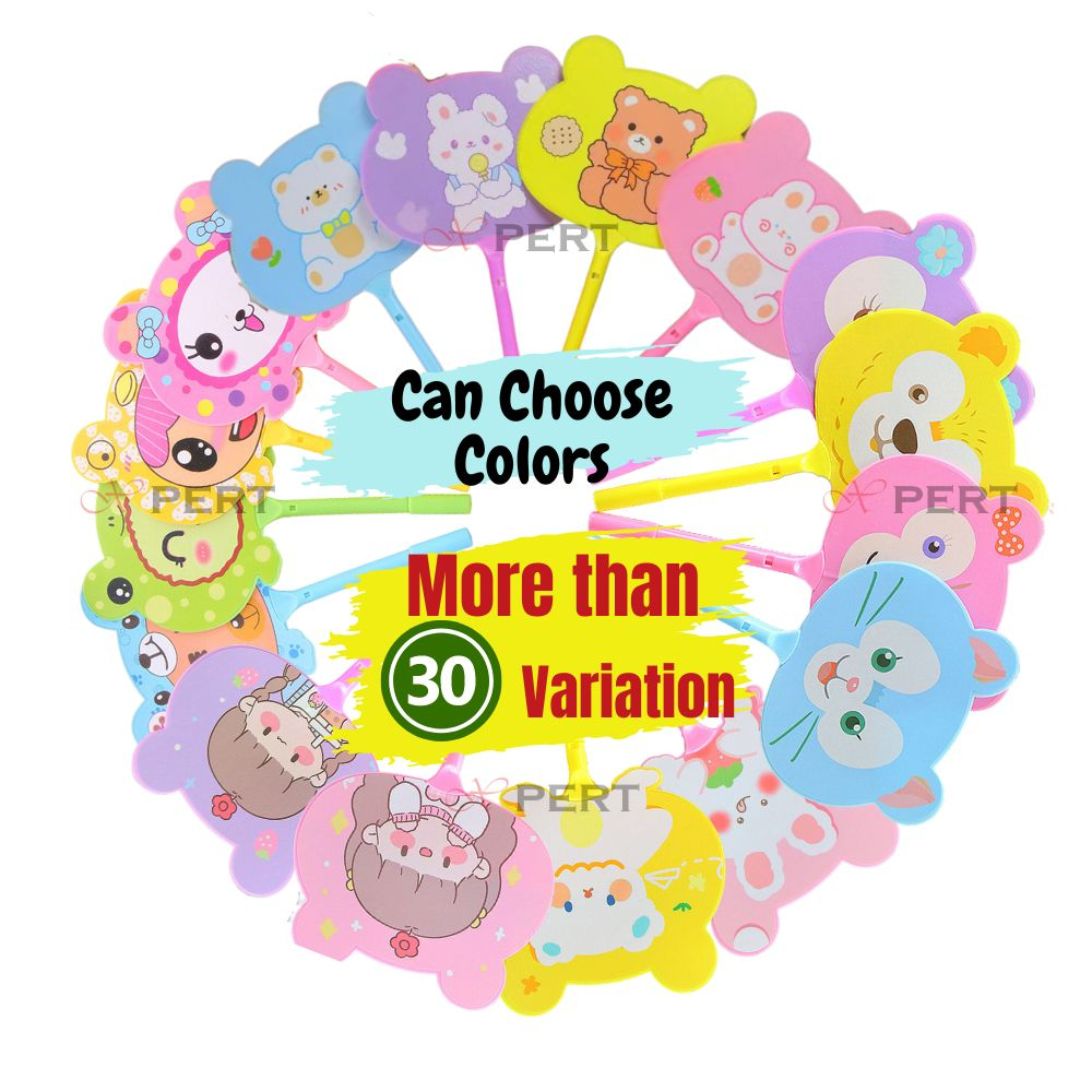 Assorted Fan Pen 2 in 1 Pen Kipas Kids writing stationery 4 color Ball point pen Student gift Cute kawaii Design cartoon