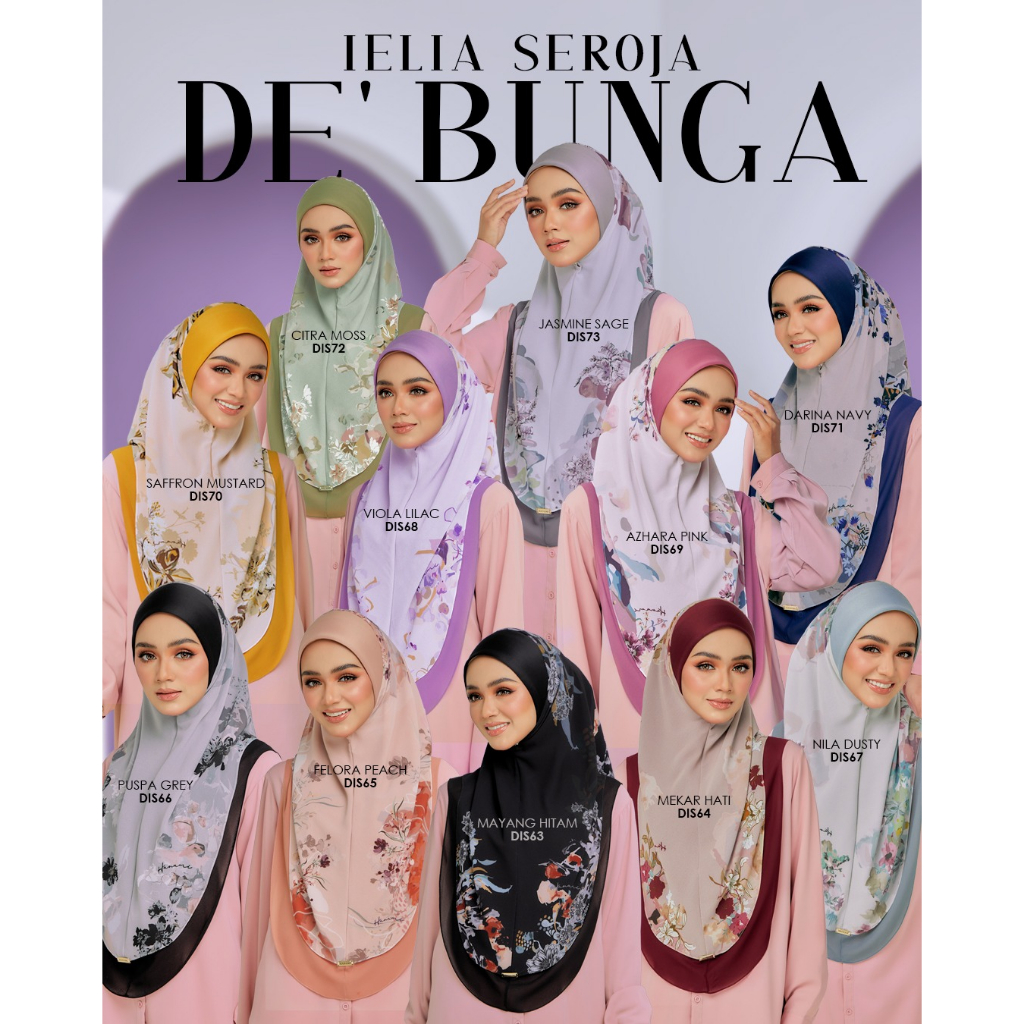 DREAM IELIA SEROJA l De'Bunga l Express Scarves l Tudung Sarung ❤️ Hijabs by Hanami