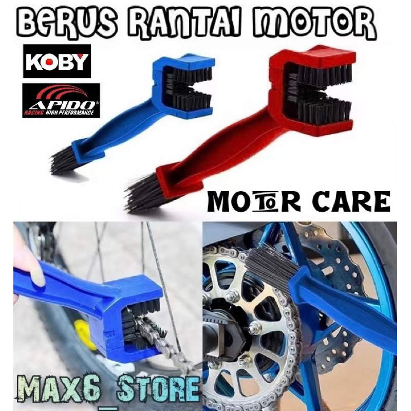 Berus Rantai Motor Motorcycle Basikal Bicycle High Quality Bike Motorcycle Apido Koby Gear Chain Brush Cleaner Cleaning