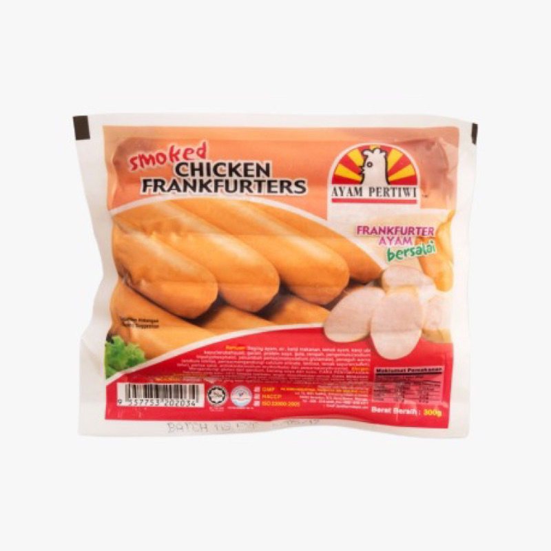 Ayam pertiwi smoked chicken frankfurter sausage 300gram (JOHOR BAHRU ONLY)