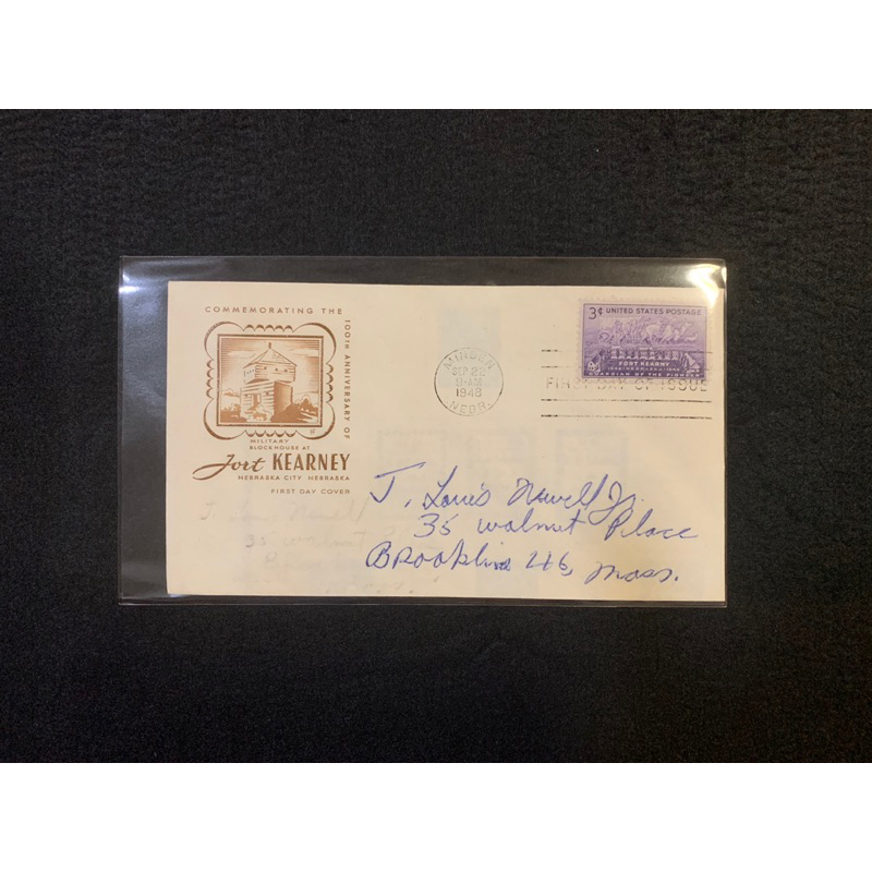 1948 USA Vintage US Cover-100th Anniversary Of Military Blockhouse At Fort Kearney First Day Cover. Minor Toning