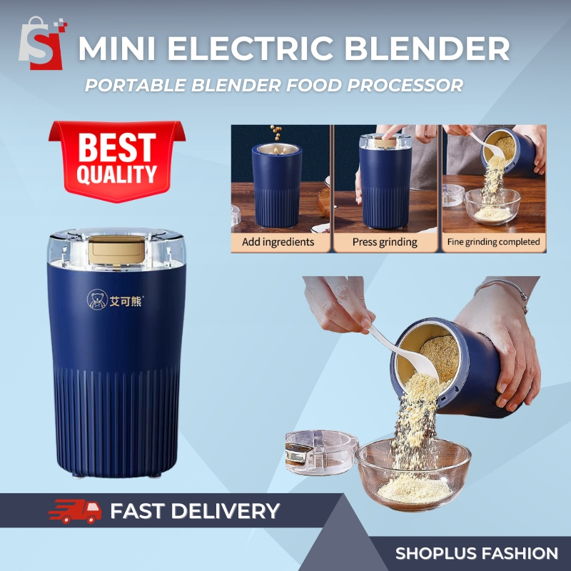 【SHOPLUS】Mini Blender Garlic Chopper Electric Food Chopper Portable Blender Food Processor Pengisar Serbaguna HA2006