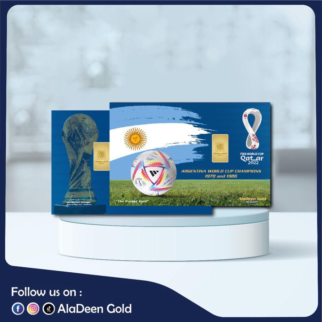 AlaDeen Gold®️ 0.5gram Argentina - New Launch! 24K WORLDCUP Edition Gold Bar&hellip;