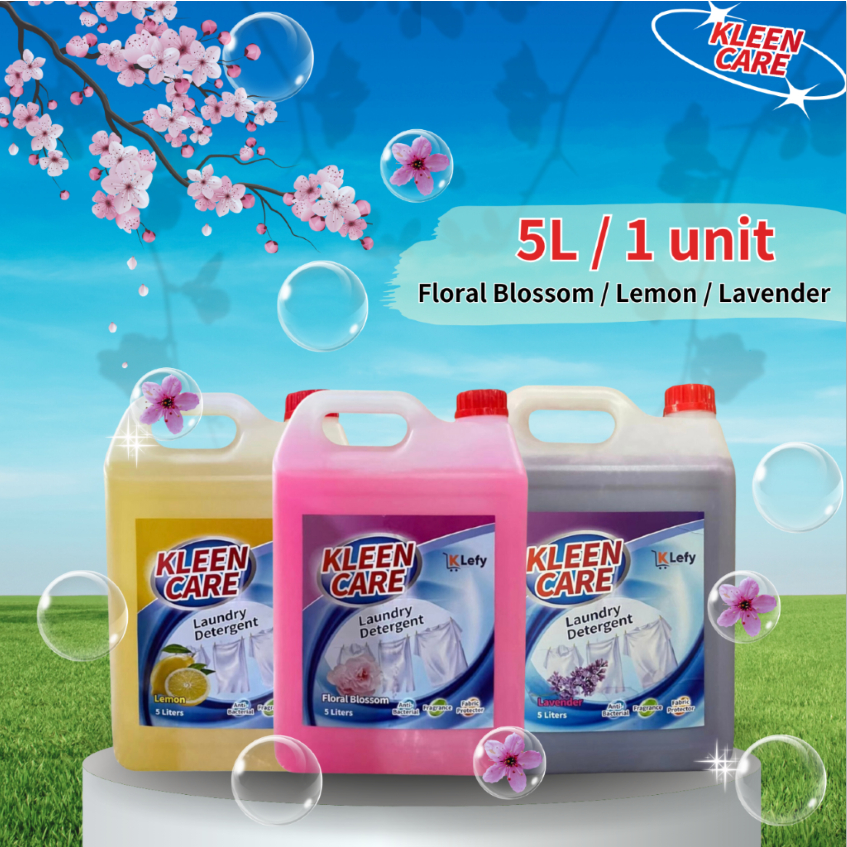 KleenCare (Special Promotion limit to 300bottles) SABUN DOBI WANGI+PELEMBUT+ANTIBAKTIRIA 5KG LIQUID LAUNDRY DETERGENT