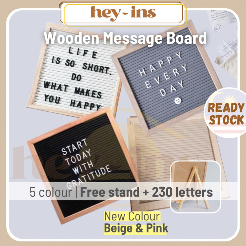 Home Deco Decoration Message Board Set Replaceable Alphabet Letter Board Wooden Frame Photo Booth Decoration 留言板