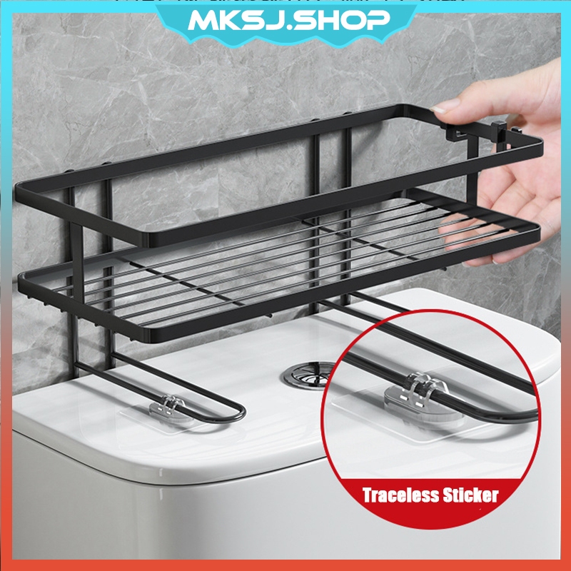 Toilet Rack Stainless Steel Toiletries Bathroom Storage Organizer Shelf Shampoo Shelve Rak Bilik Air Mandi Rak Tandas