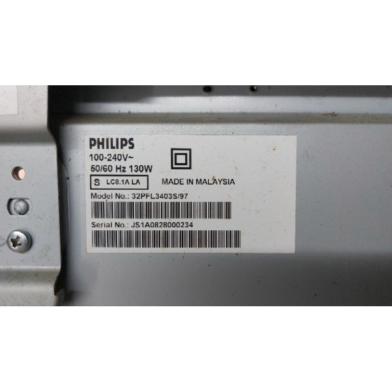 TV PHILIP 32PFL3403S -  PB: DPS-182CP - INVERTER: VIT70043.50 - TCON: V315B1-C05