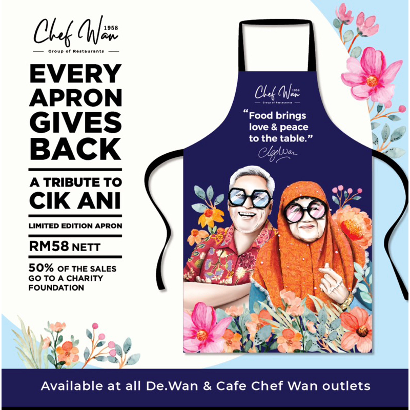 De.Wan 1958 by Chef Wan Apron A Tribute to Cik Ani Limited Edition