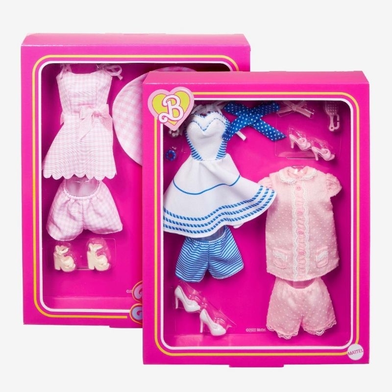 *Ready stock* Barbie The Movie doll collectible clothing pack three in one set fashion pack 2023 pink blue dress