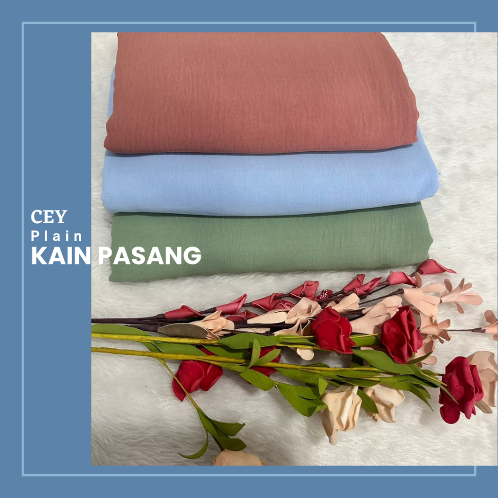 CEY KAIN 0.5 meter PASANG PREMIUM ITALIAN COMOCREPE  (BIDANG 60)