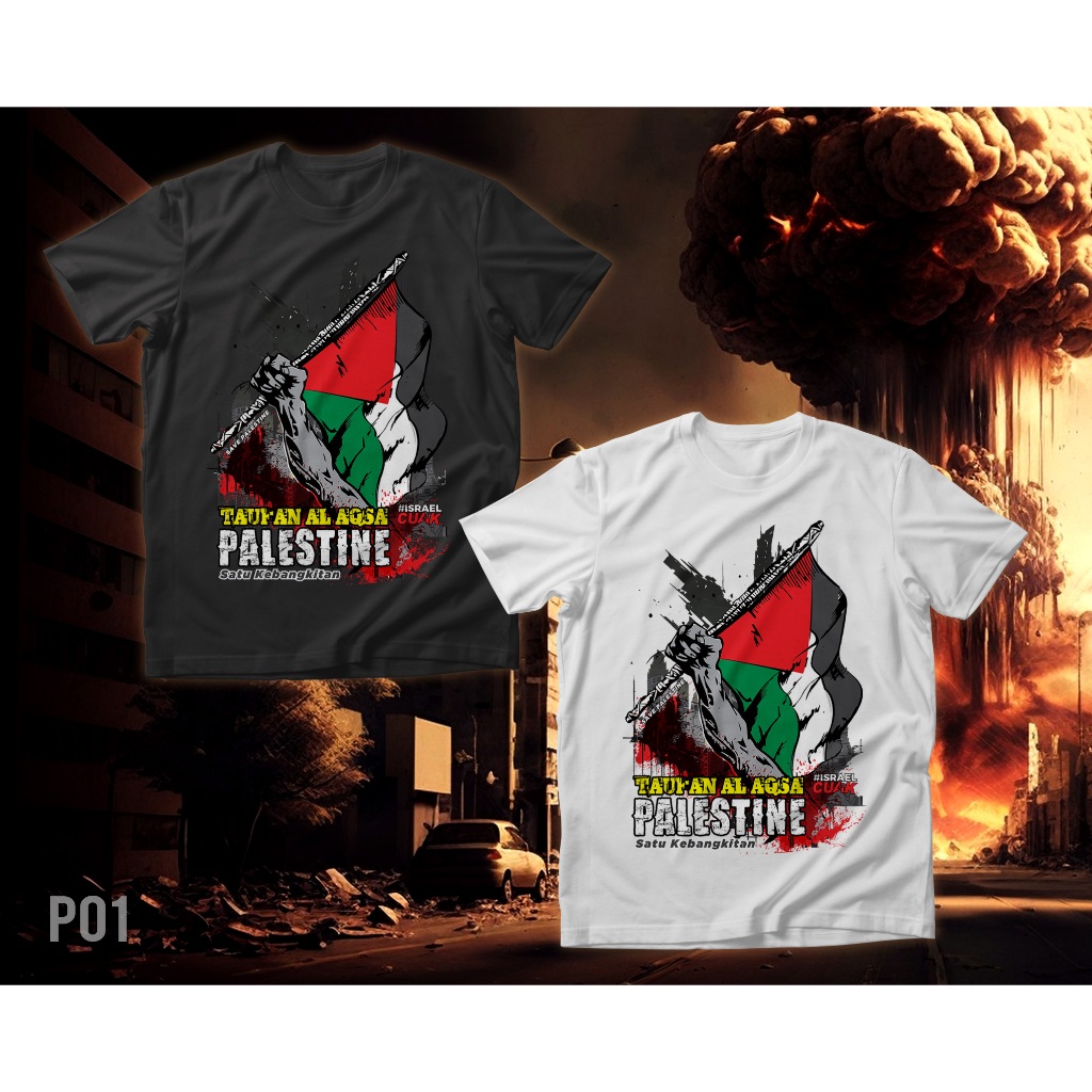 T shirt Palestine borong / T-shirt Palestine murah / baju Palestine / Support palestine