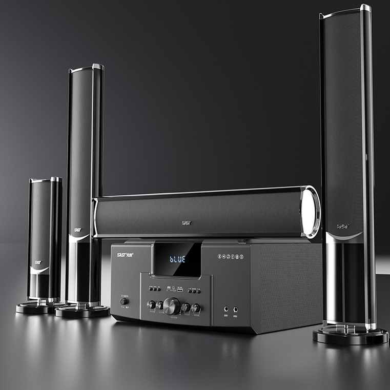 5.1 Home Theater Audio Set Living Room Home Amplifier Speaker Audio 3d Surround TV Karaoke K Song Speaker Column 家庭影音套装