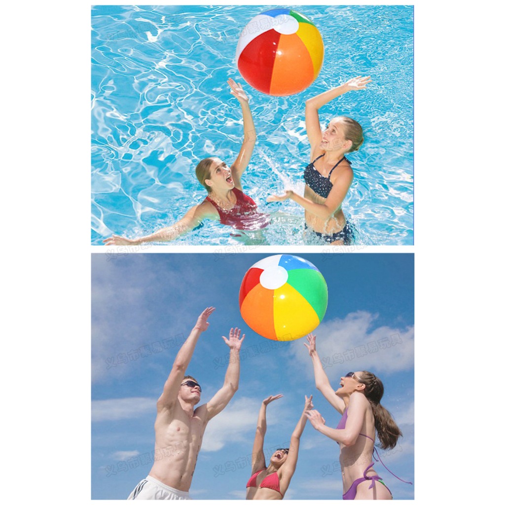 6 Sizes Inflatable Beach Ball Multi-colored Kid Bath Toy Ball Summer Shower Toys Bola Baby Pantai