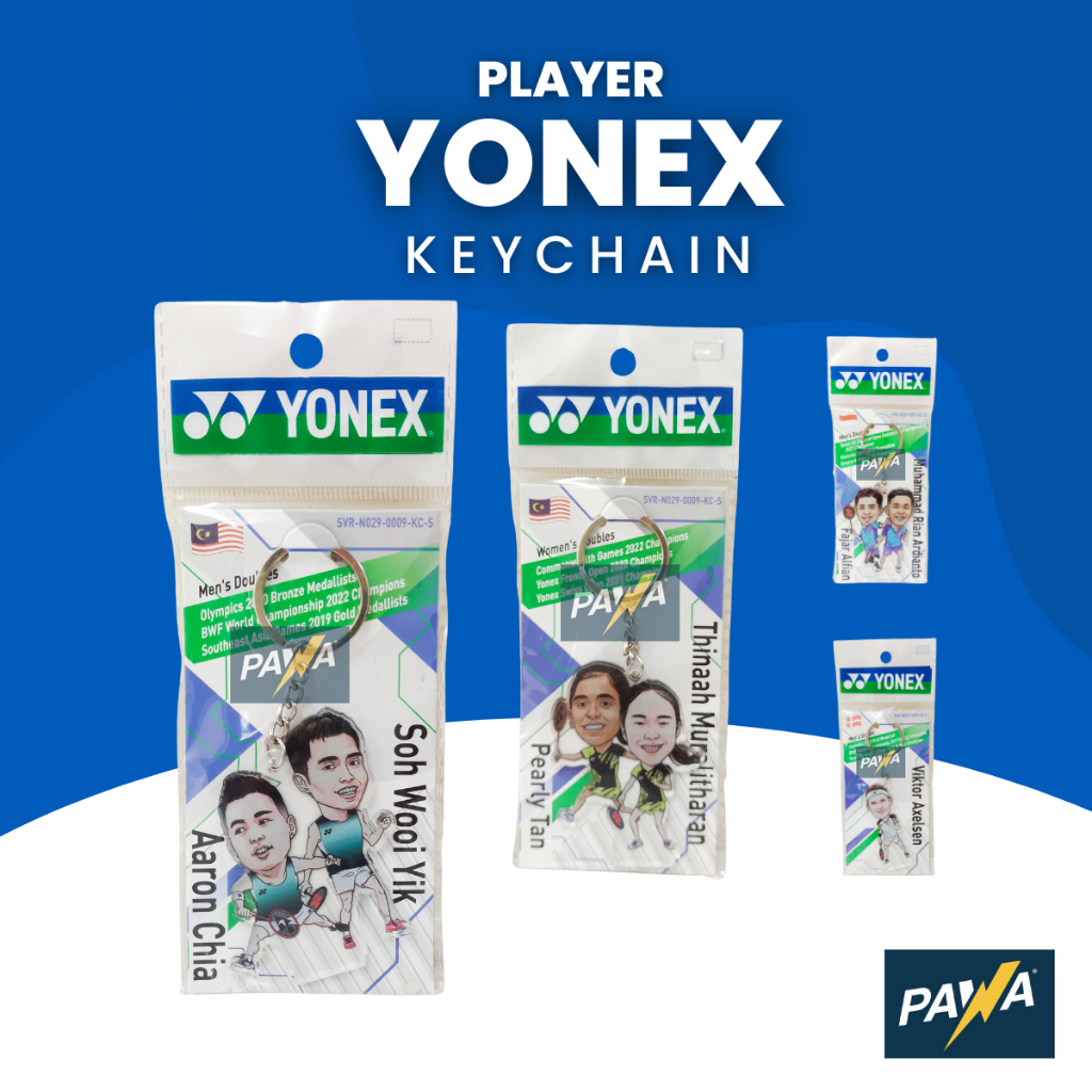 Yonex Badminton Player Souvenir Keychain Keyring (Come with stand) Arcylic Aaron Chia Soh Wooi Yik Pearly Thinaah Viktor