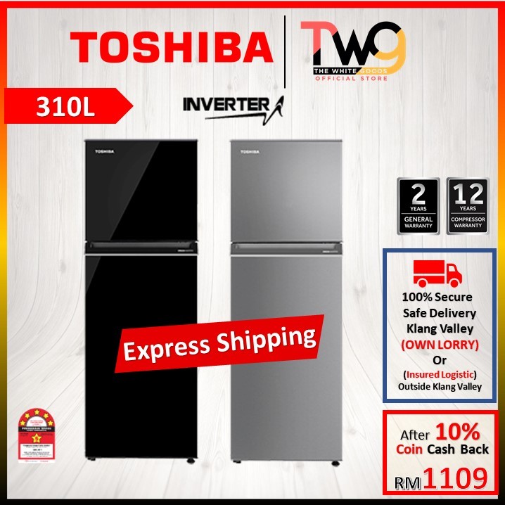 [FAST SHIPPING] TOSHIBA ORIGIN Inverter Refrigerator (270L) GR-RT300WE-PMY / (310L) GR-RT320WE-PMY With 5 Star