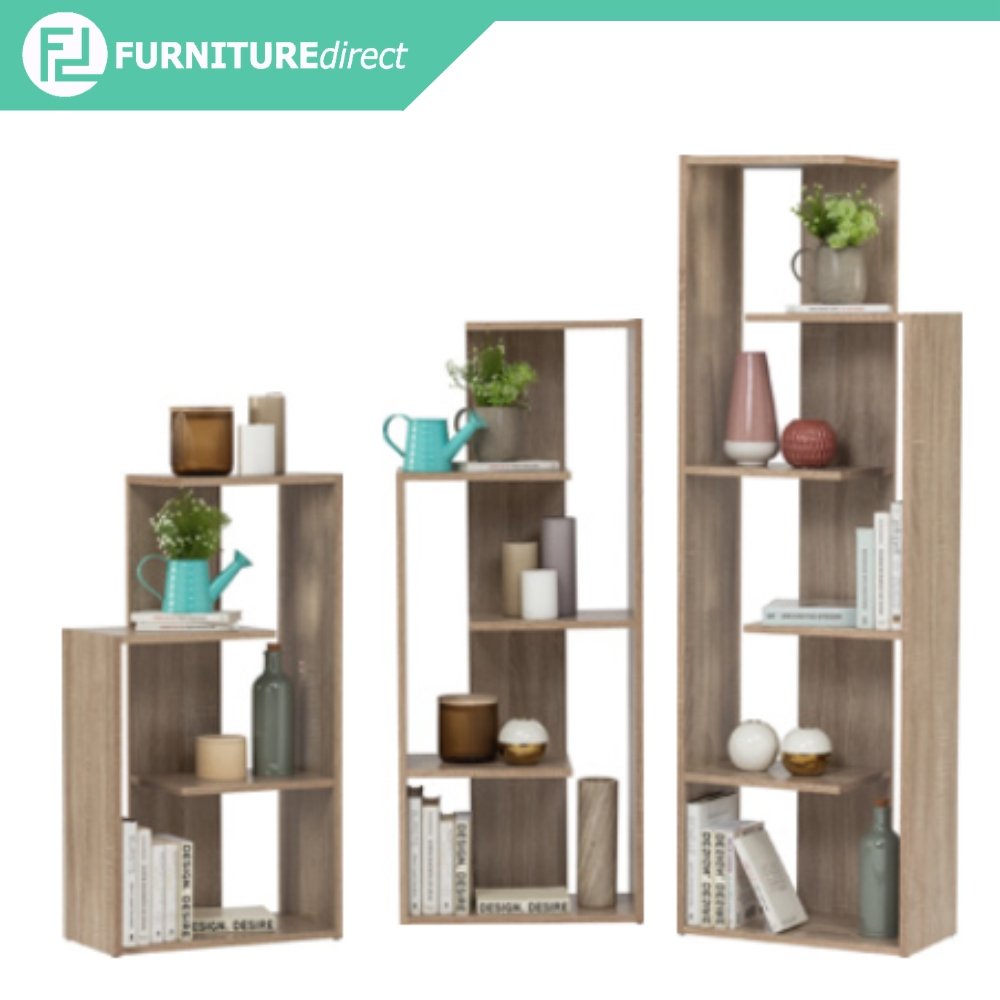 Furniture Direct CHICAGO ladder shelf almari tingkat divider rack rak kayu tingkat rak 5 tingkat Bookshelf rak bertingk