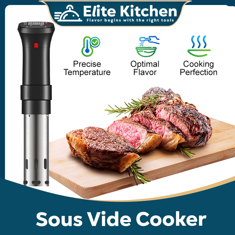 Elite Kitchen - Sous Vide Precision Cooker Machine Slow Cooker Low Temperature Cooking Thermostat Tender Steak Cooking