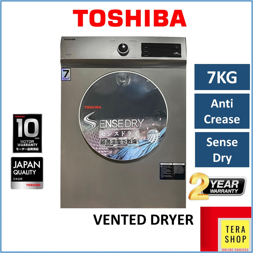 Toshiba H80SE Midea MD-7388 MD-100A70 7KG Vented Clothes Dryer Machine Khind CD819 8KG Pengering Baju