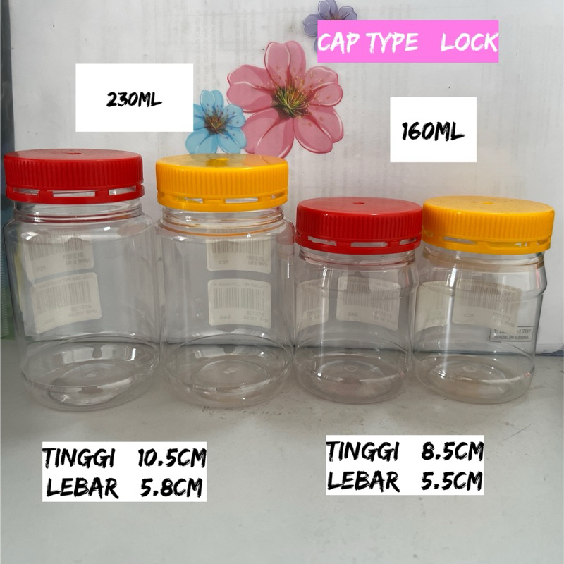 [1PCS] Balang Plastic Safety Lock 160ml atau 230ml / balang sambal / balang rojak / balang acar