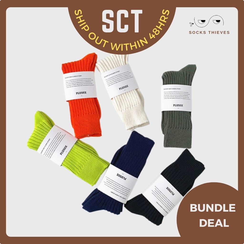SCT Socksthieves Men Fashion Socks Neon Socks Plain Socks Casual Socks High Socks Quality Socks Thick Socks