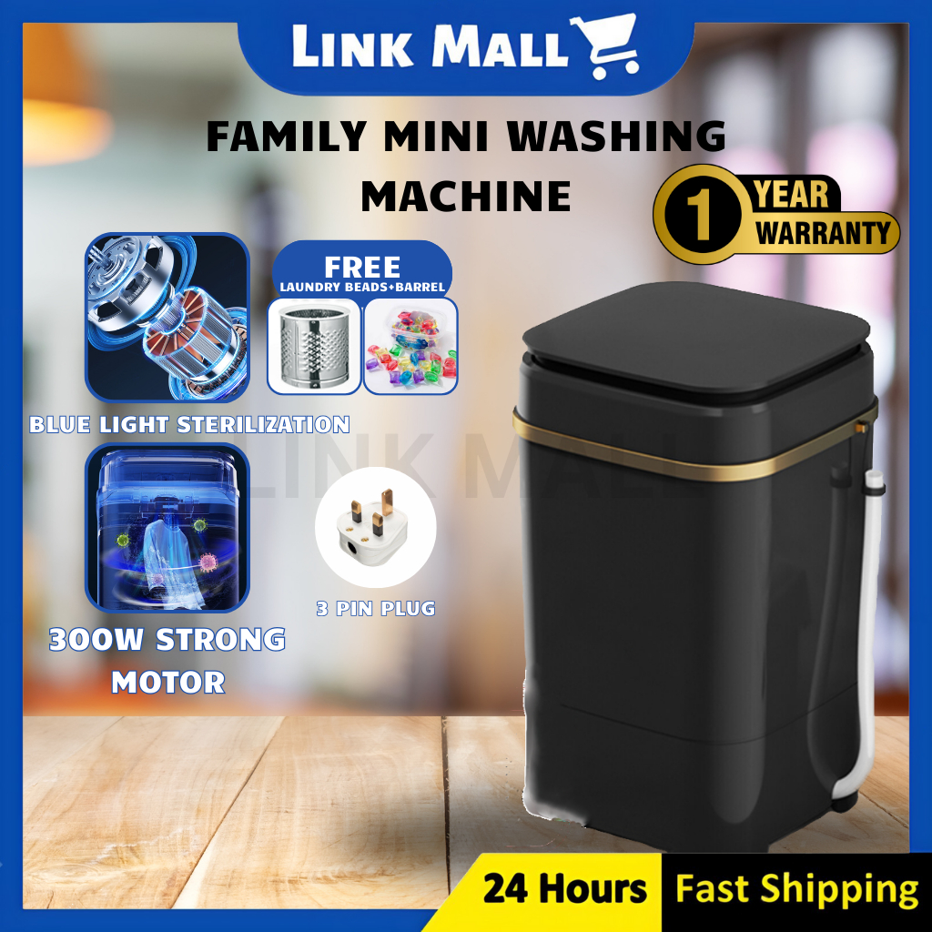 Link Mini Washing Machine 5kg/7kg Mesin Basuh Family Mini Washing Machine With Dryer Portable Travel Laundry Wash