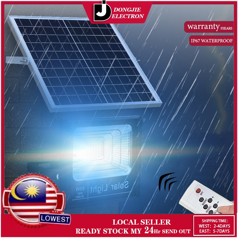 【READY STOCK】MEM solar light outdoor lighting 1600W Solar Spotlight lampu solar IP67 Waterproof solar led Street light