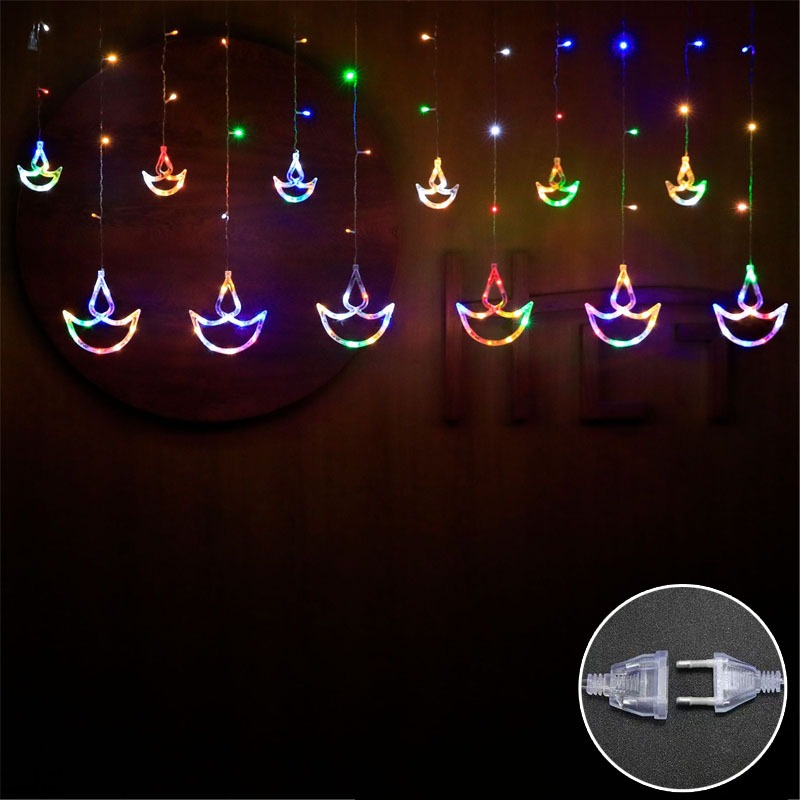 LED Curtain Light New Deepavali Light 4M Fairy String Light LED Muslim EID Hari Raya Lampu Curtain hari raya decoration