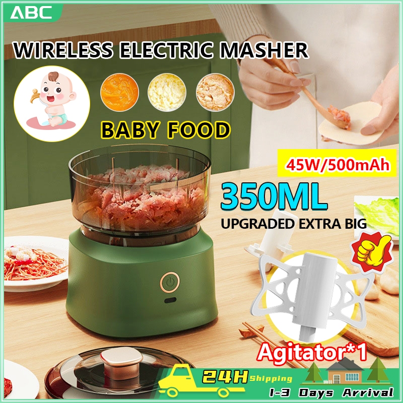 Mini Electric Blender Garlic Chopper Electric Food  350ml Chopper Portable Blender Food Processor Meat Grinder 食物搅碎机