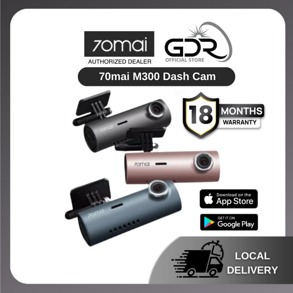 70mai M300 Car Recorder Dash Cam 1296P 140 FOV WDR App Control/Dashcam 1S 1080p HD Video 130FOV