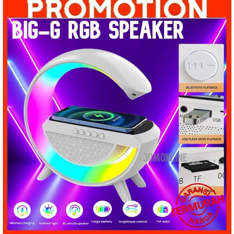 ~Ship From KL~ Big G RGB Speaker  Atmosphere Light RGB Wireless Charger Bluetooth Speaker G-Speaker Smart Speaker