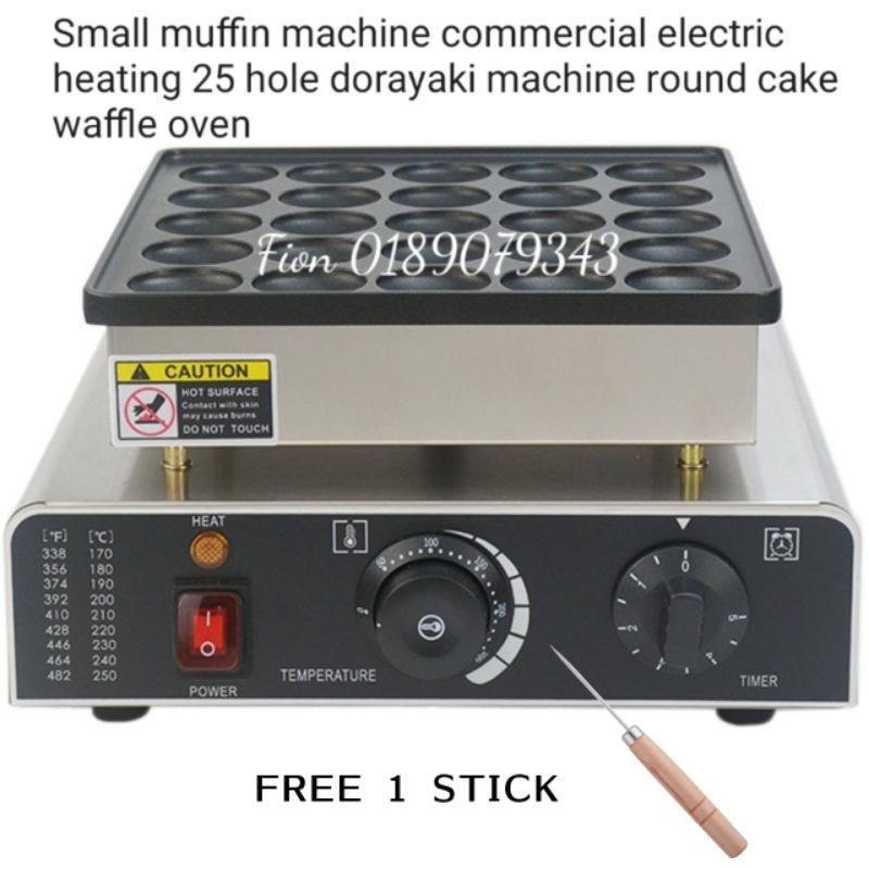 Ready 🍓  🥞 mini machine commercial 3pin plug electric or gas heating 25 hole dorayaki machine round cake waffle oven