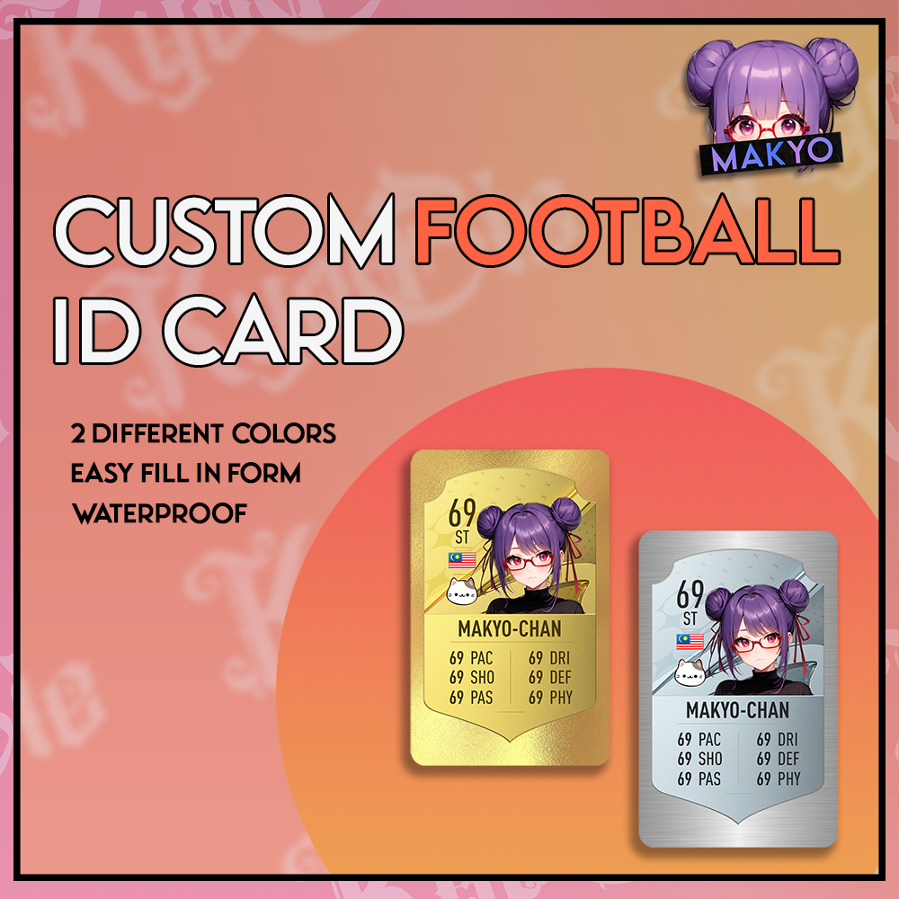 Football ID Card - FIFA Stats Card Custom ( BUY 2 GOT FREE 1 BNW CARD )