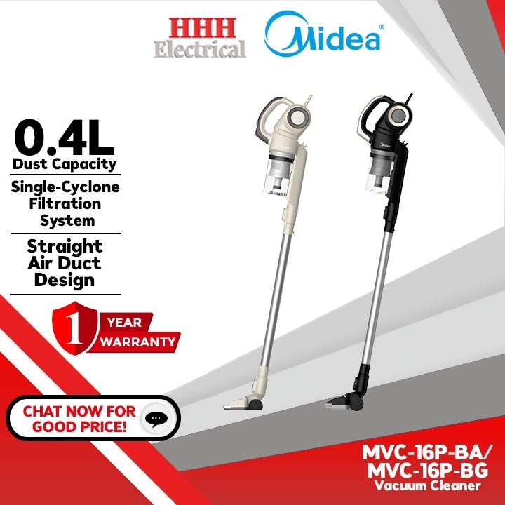 MIDEA MVC-16P-BA/MVC-16P-BG Dual Function Hand-Held & Stick Corded Vacuum Cleaner 0.4L Dust Capacity 450W