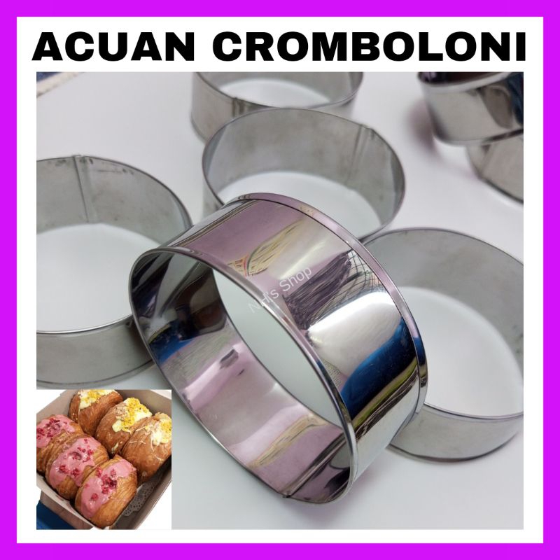 Cromboloni Ring Crombolini New York Croissant Pastry Mold Bread Ring Roti Round Cutter Puff Rolled Acuan Crombolin