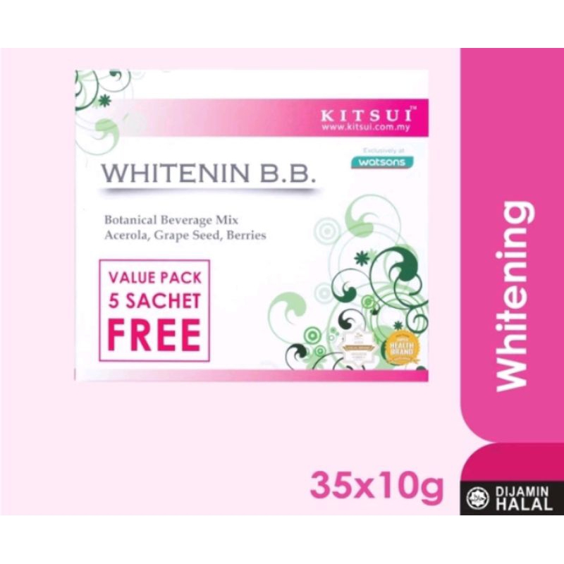 KITSUI Whitening BB (TANPA COLLAGEN) Kulit berminyak,Pori Pori besar, bintik hitam & bintik putih,proactive