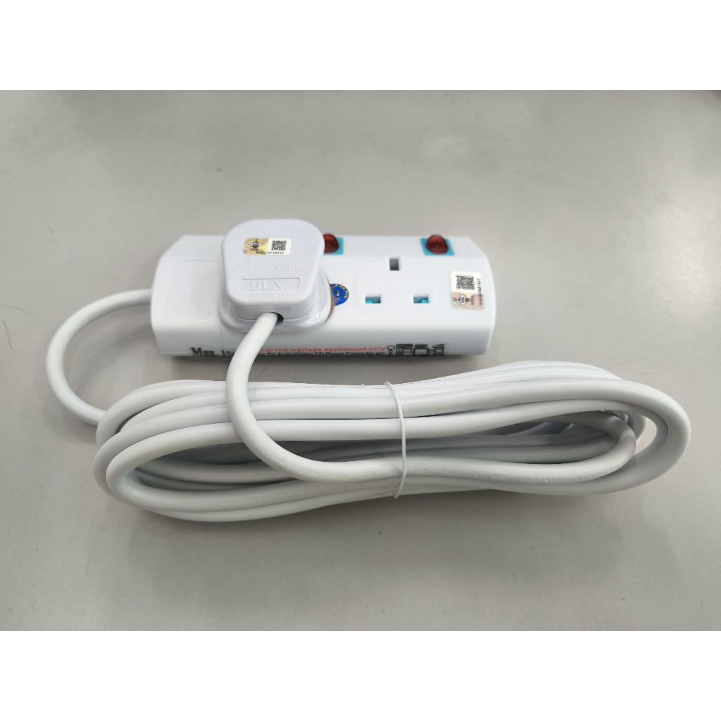 2 / 3 / 4 / 5 Gang SIRIM 5M Heavy Light Duty Extension Trailing Socket Universal Socket Multi Plug Adapters / Soket Plug