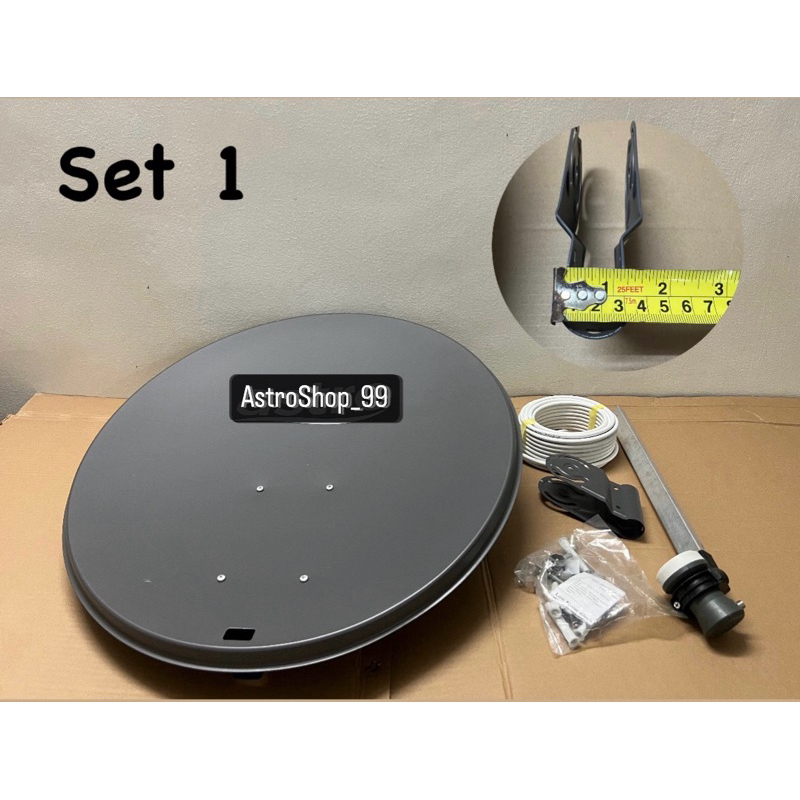 READY STOCK !!!! 100% ORIGINAL SATELLITE DISH ODU OUTDOOR UNIT PIRING SET